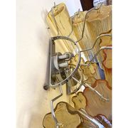 Applique murale contemporaine bicolore ambre "Tronchi" dans le style Venini