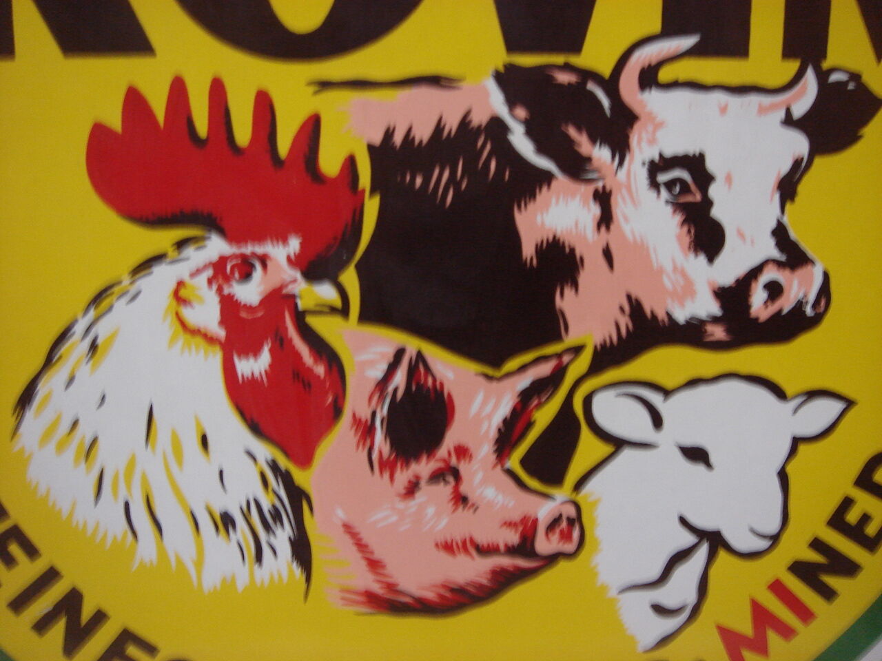 Provimi enamel plate, 1960 cattle feed