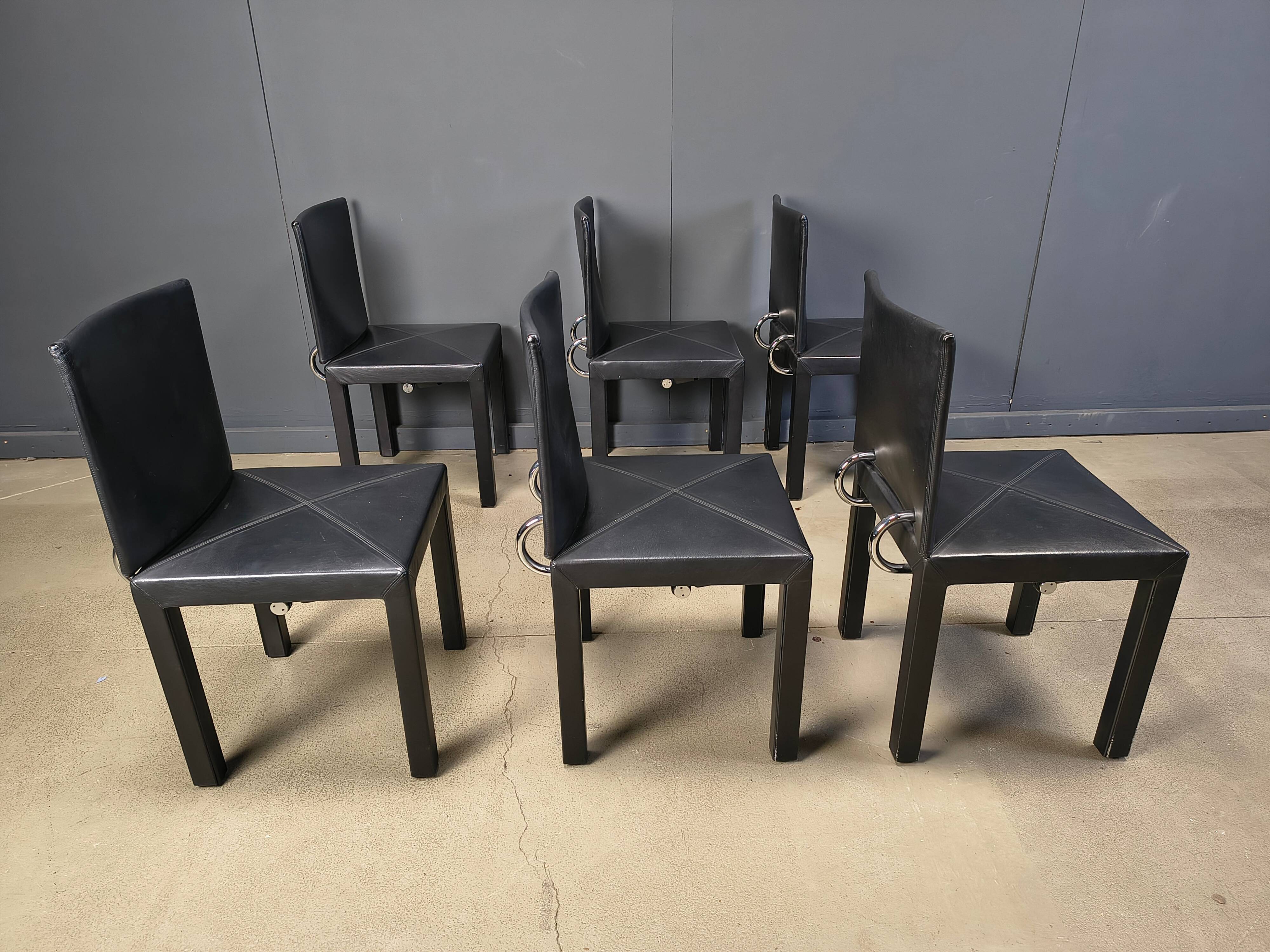 Arcadia dining chairs by Paolo Piva for B&B Italia set of 6