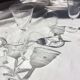 10 verres à pieds gravés