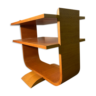 Pedestal table Art Deco lemon veneer