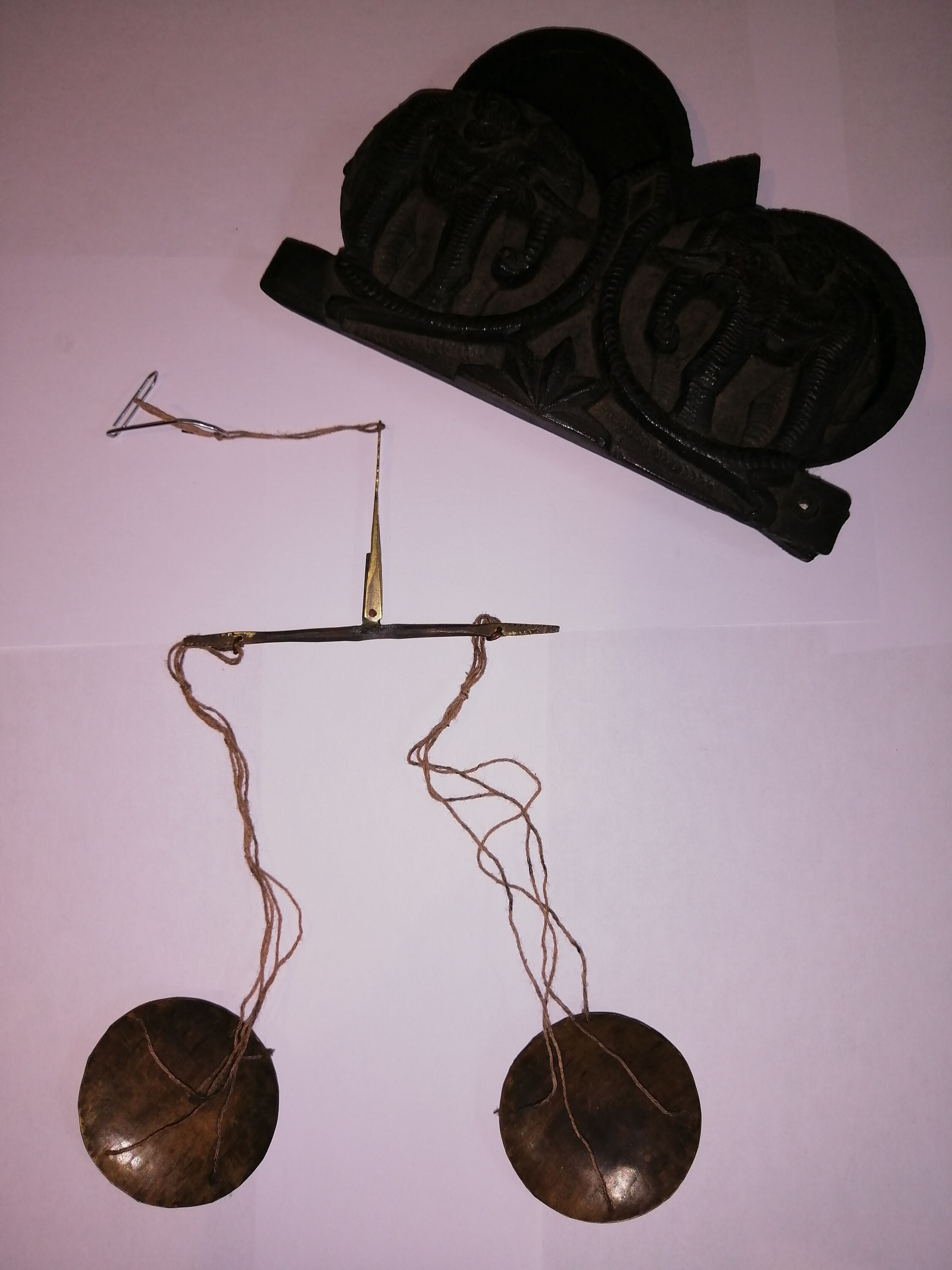 Opium scale in burma wooden box