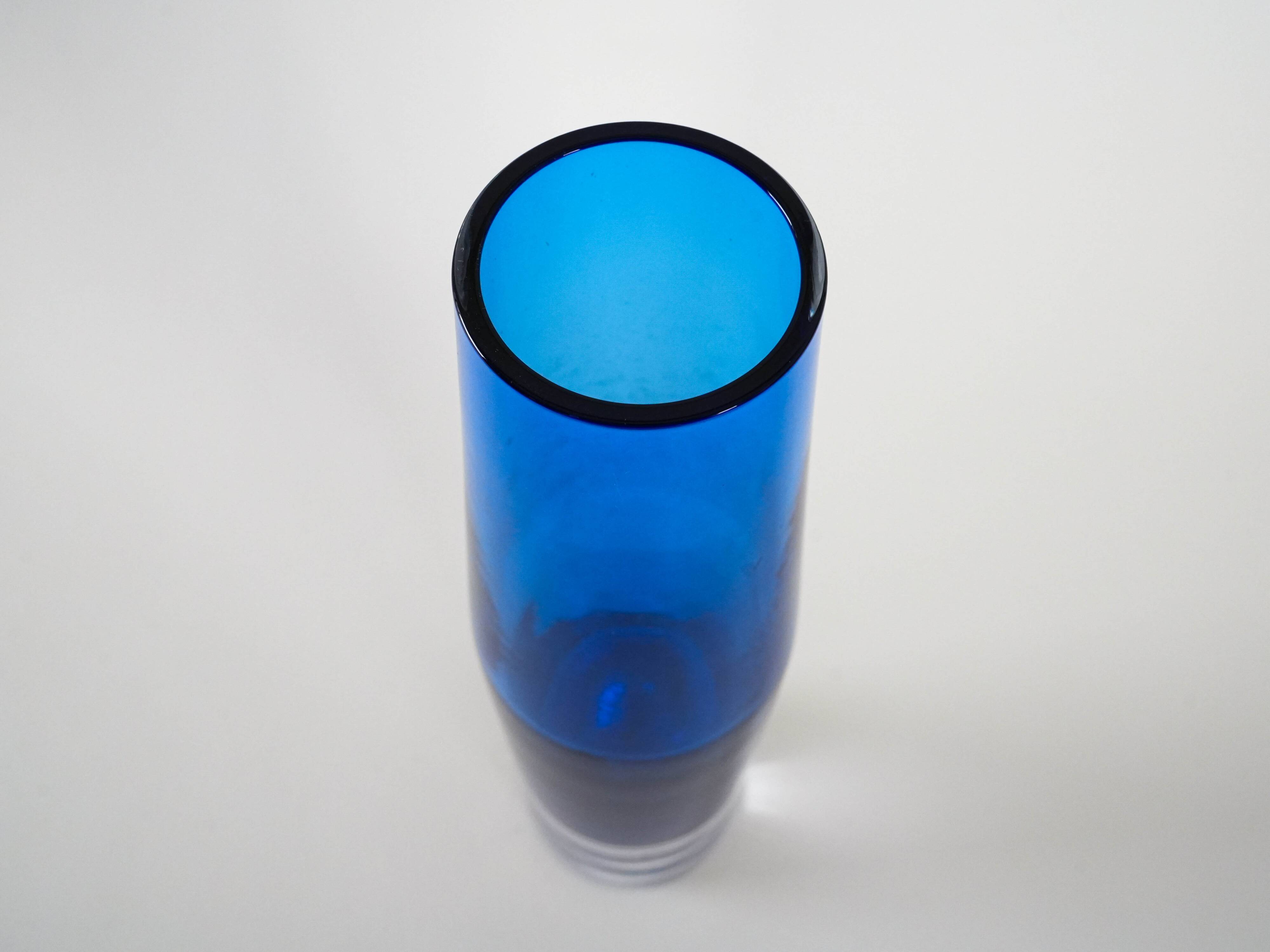 Cobalt glass vase, Danish design, 1960s, production: Denmark