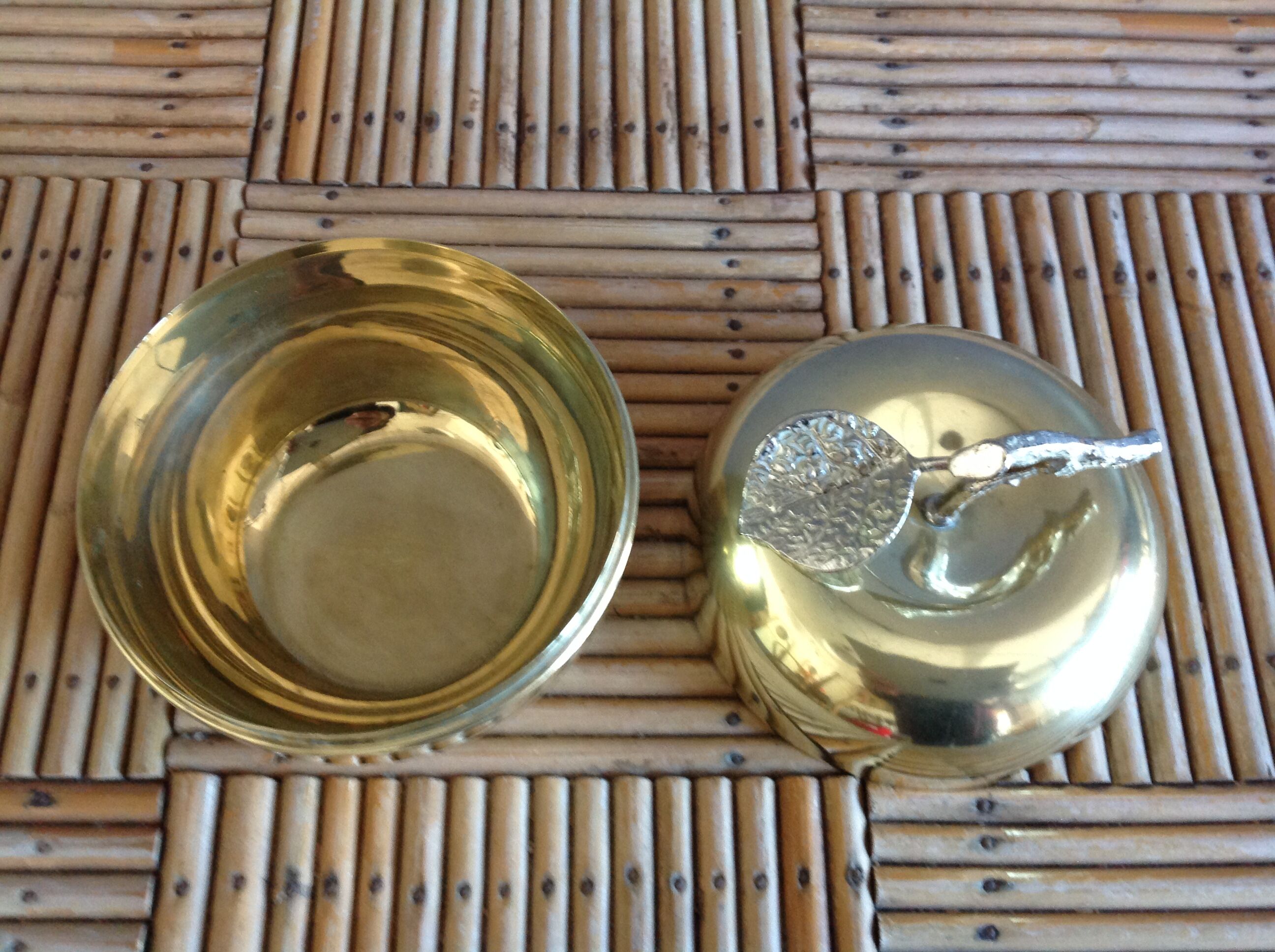 Apple trinket bowl brass