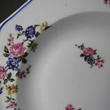 4 deep plates Bernardaud Limoges porcelain with floral decoration from the 1920s to 1950s.