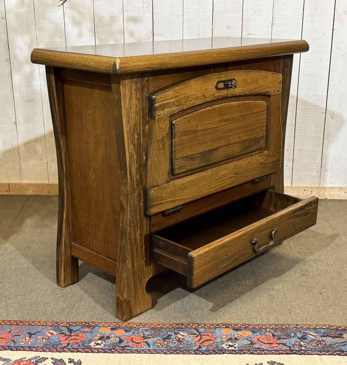 Bar en orme des années 1970 du fabricant Aranjou