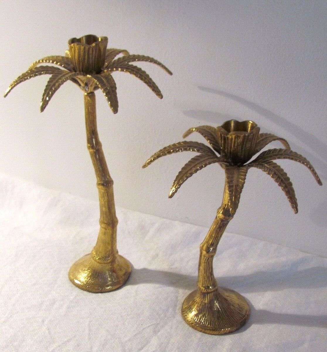 Pair of candlesticks - & Klevering - Palm trees - tropical atmosphere-