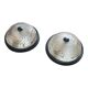 Small pair of vintage ceiling sconces in glass and black metal.