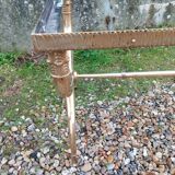 Table basse ancien avec plateau marbre vintage