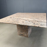 Vintage square granite dining table, 1970s