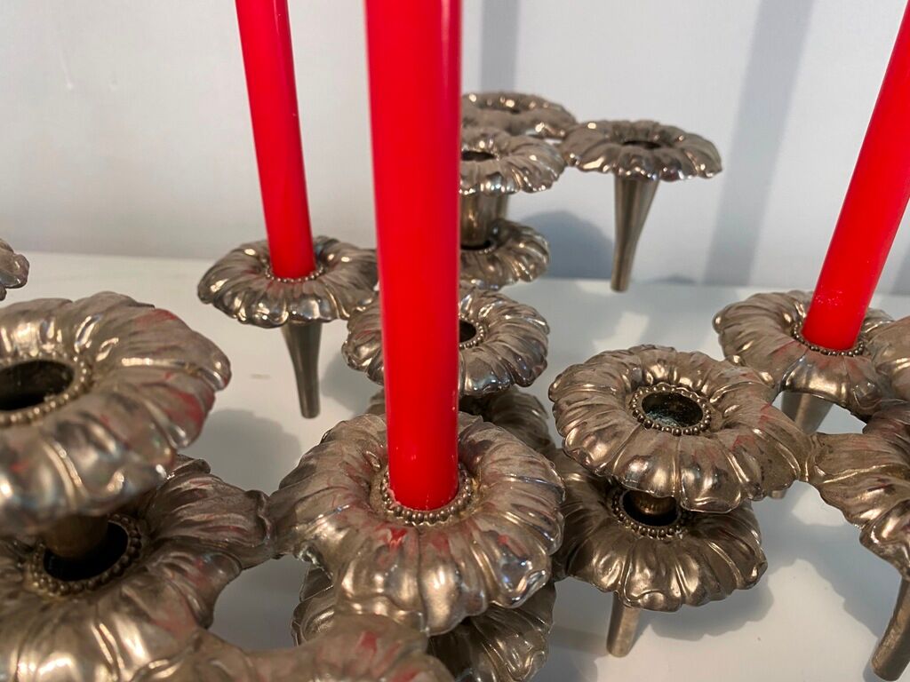 7 modular candle holders varying nagel 1970