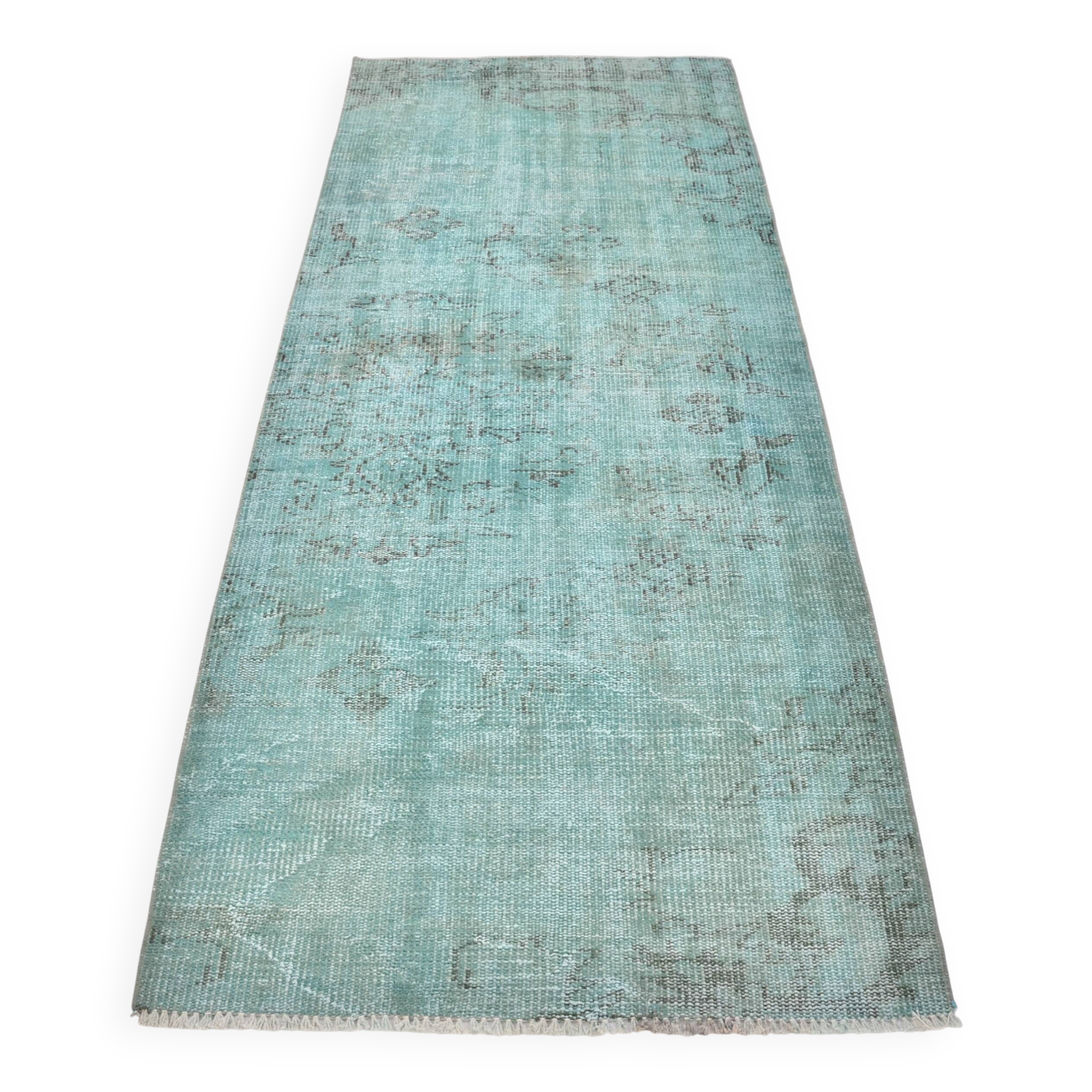Turqouise Vintage Handknotted Runner sku 3279