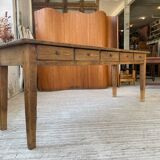 Farmhouse table pine multi-drawers