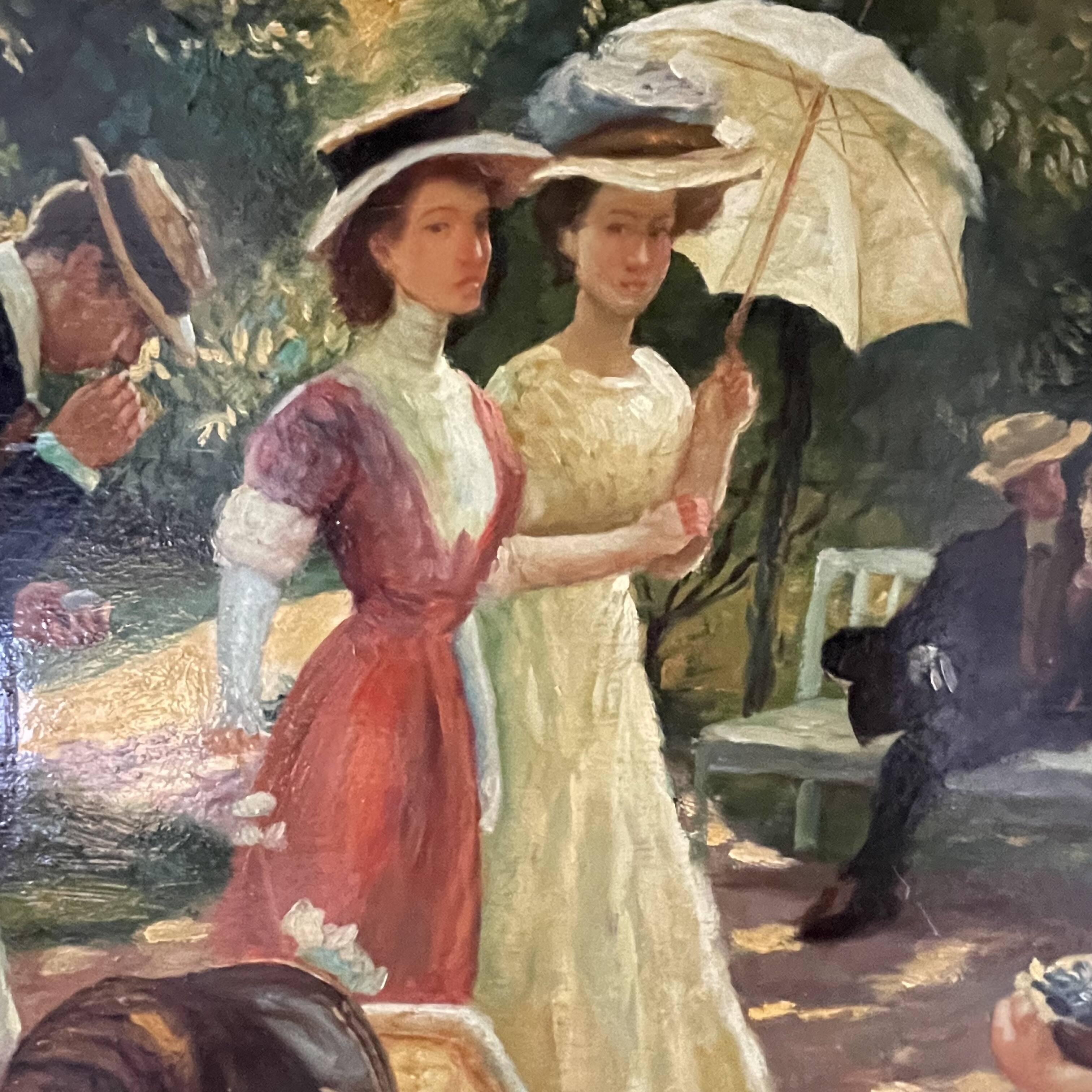 Oil on panel after Oscar Arthur Bluhm 99x73cm