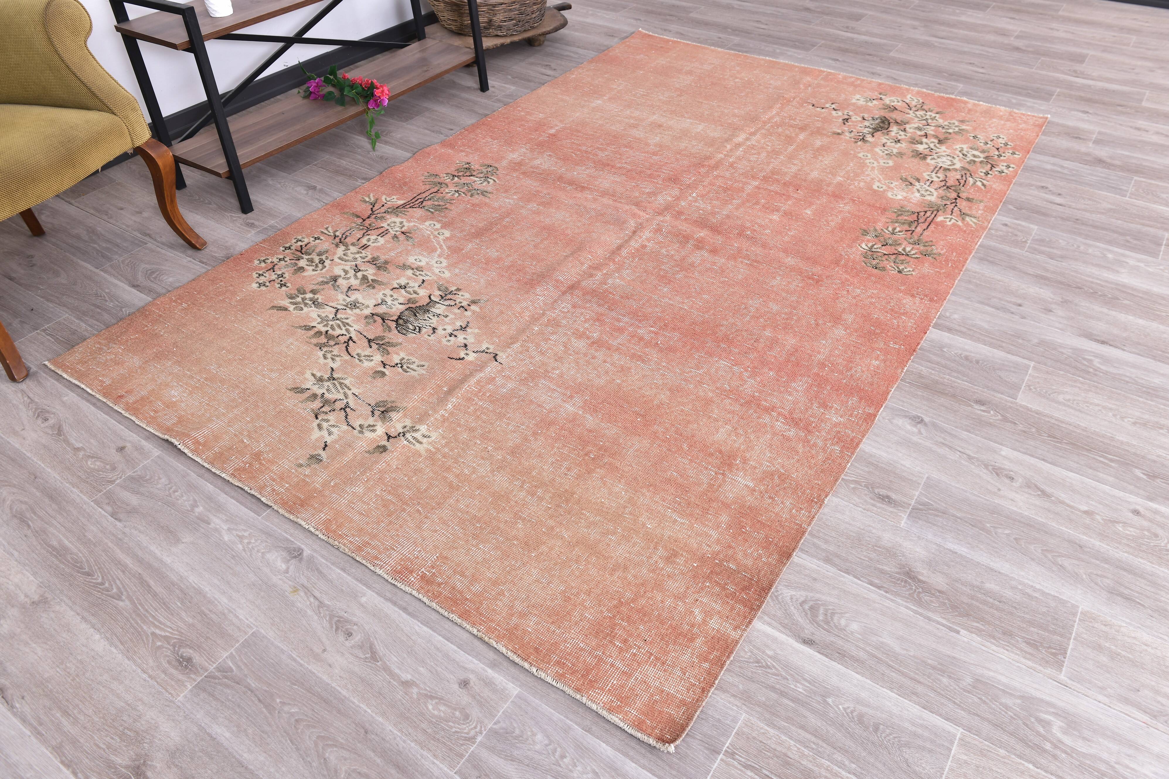 Pale Red & Beige Floral Vintage Rug  178x280Cm SK 240828