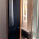 Art deco mirror, pink and black mirror pillar, France 1930