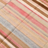 Striped wool kilim rug, 216x292 cm