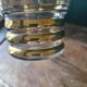 Vintage gold glass vase