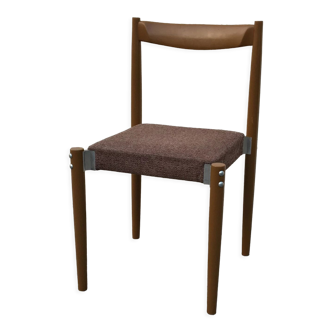 Dining wood chair vintage Bukoza Miroslav Navratil Czechoslovakia 60s