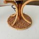 Vintage table lamp in organic style, French Riviera, rattan and caning.