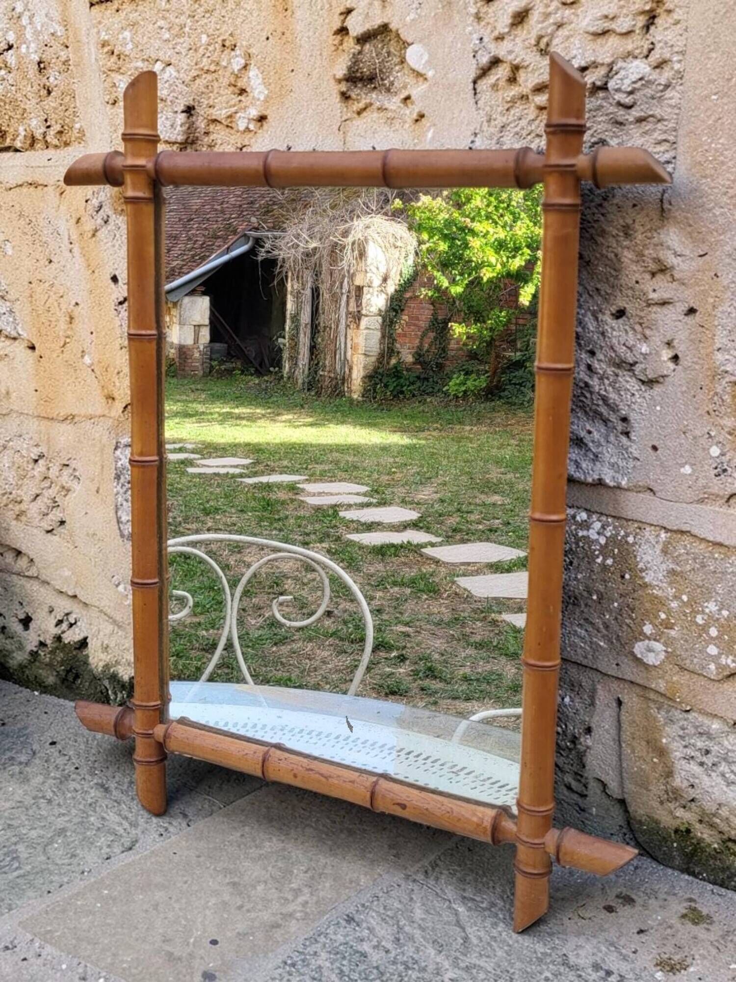Bamboo mirror 52*65 cm