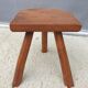 Solid wood tripod milking stool