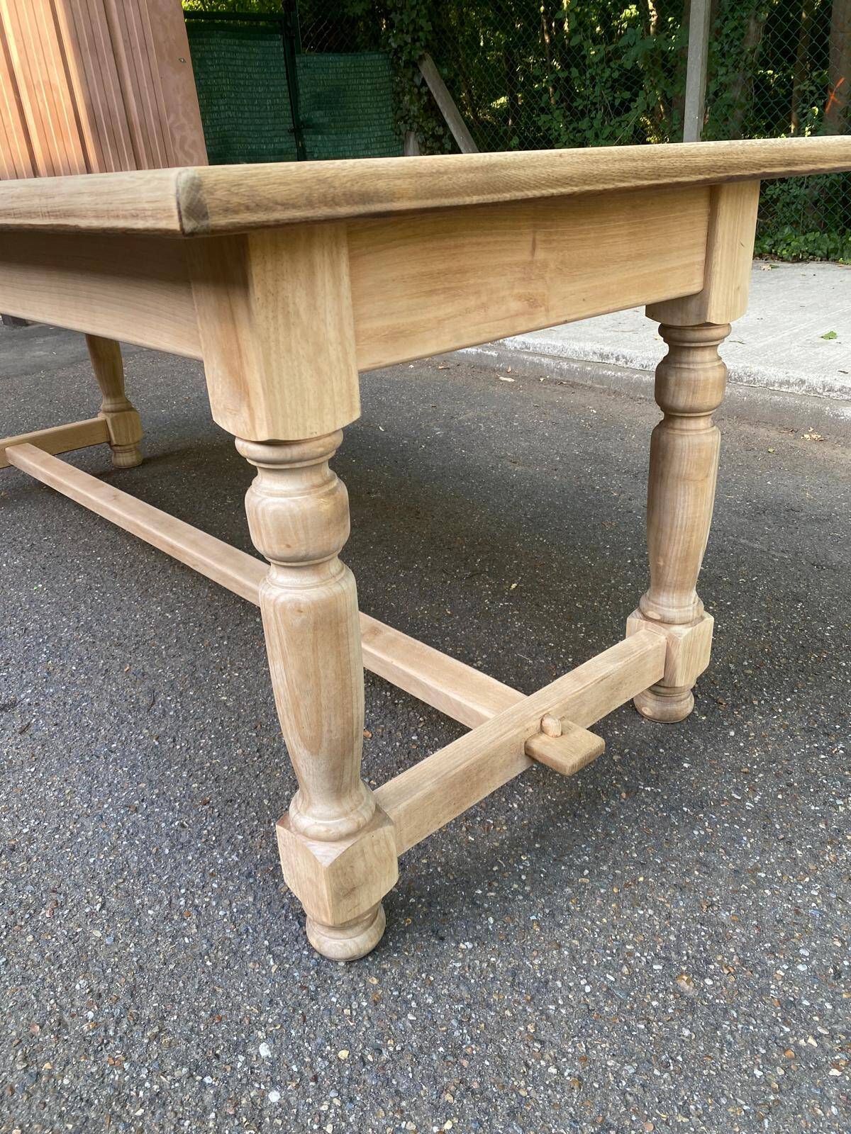 Renovated 210cm farmhouse dining table from the 20th century
