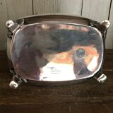 Antique jewelry box silver metal