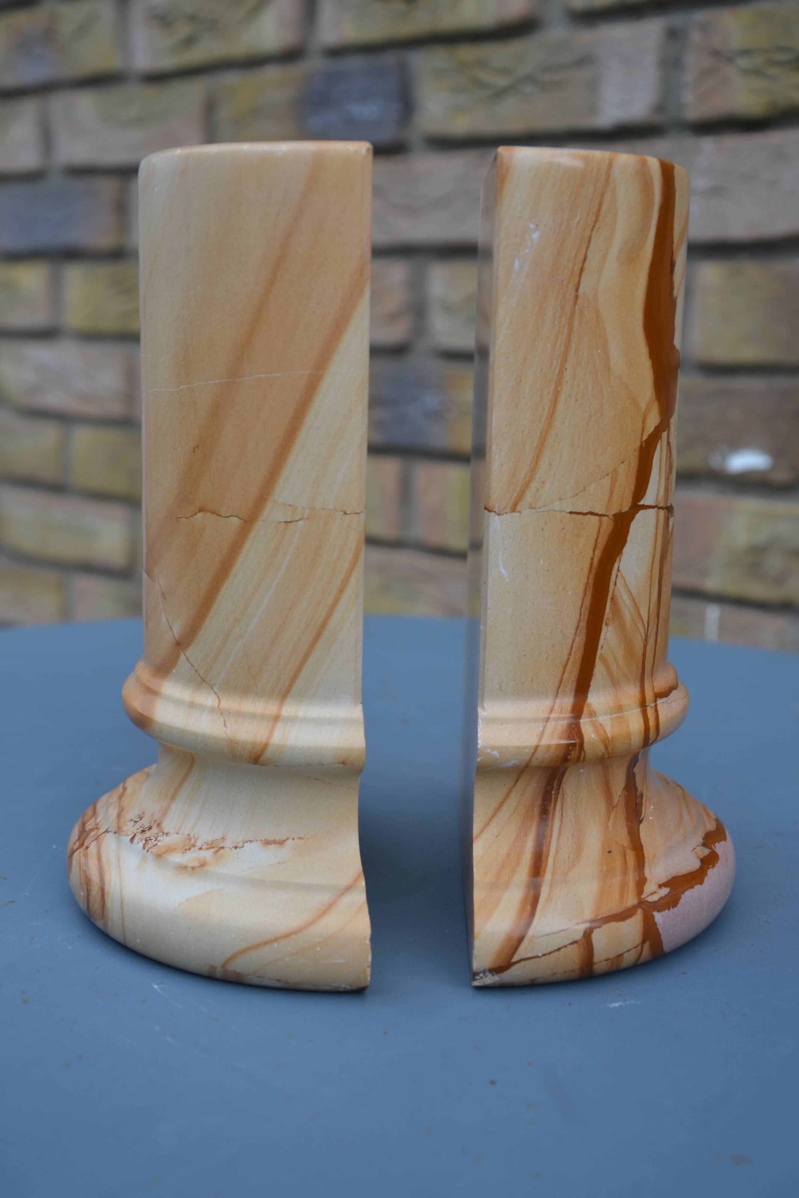 Pair of marble bookends