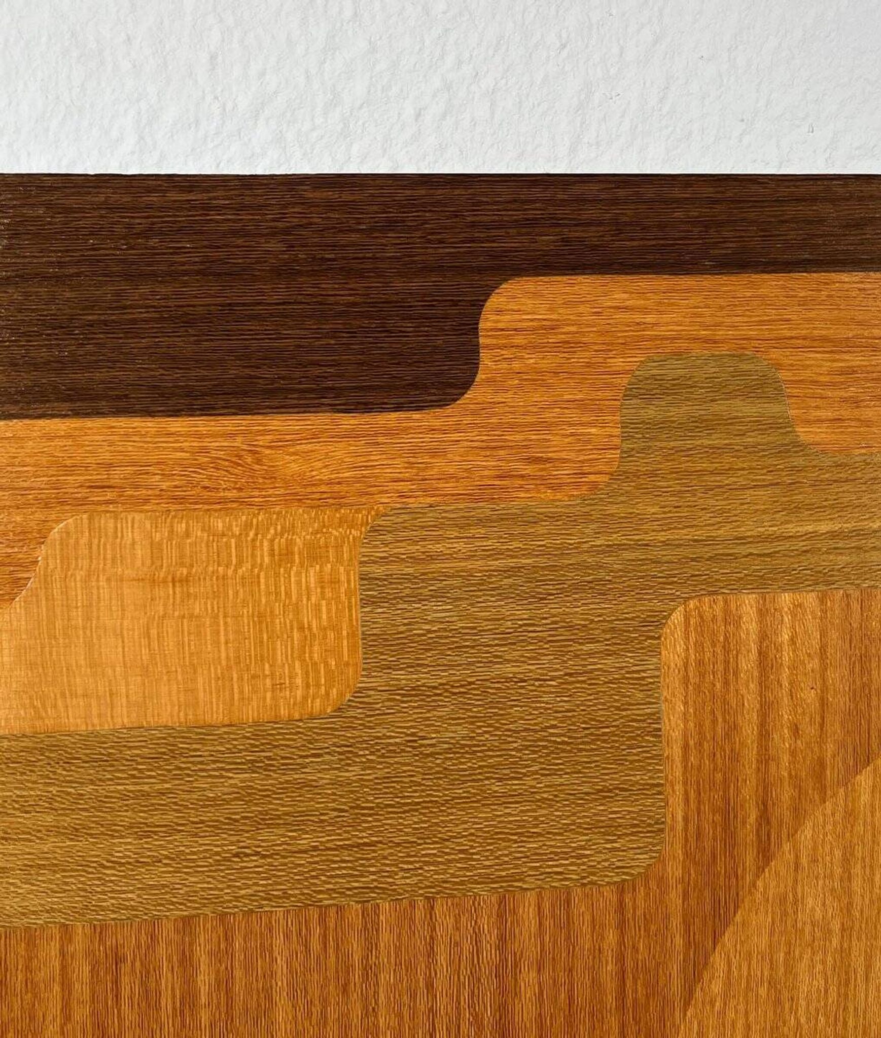 Mid-century wood veneer intarsia wall panel, 1960s