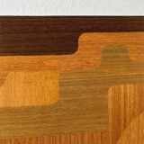 Mid-century wood veneer intarsia wall panel, 1960s