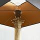 Neoclassical column table lamp in patinated brass