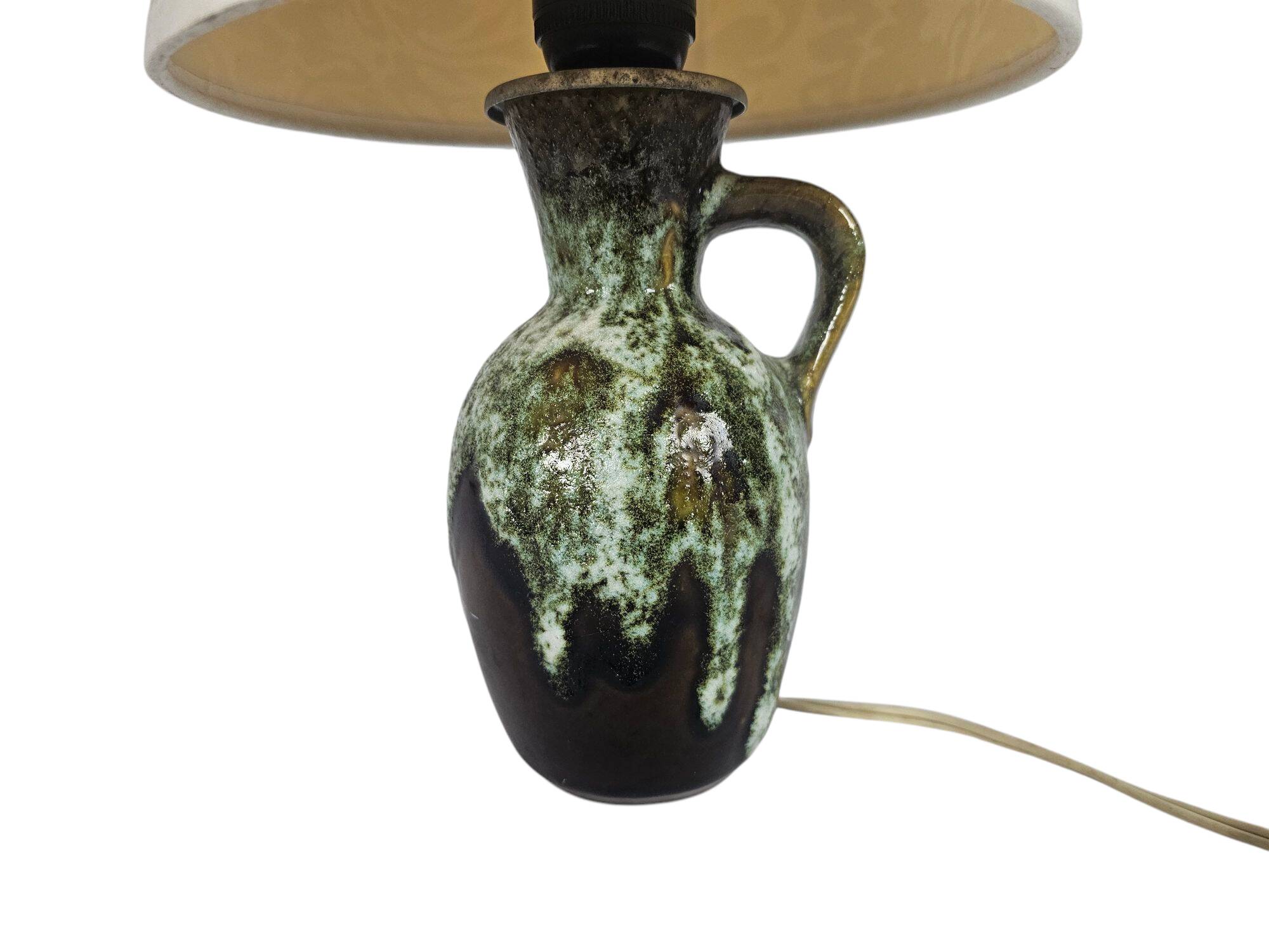 Jasba keramiek - West Germany - Fat Lava - druipglazuur - tafellamp - 70's