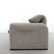 Cassina Maralunga 3-Seater Sofa by Vico Magistretti in grey striped fabrics