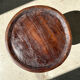 Brown solid wood stool hollow circular seat h:35cm d:30cm