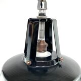 Hanging lamp sheet enamelled black color 1950