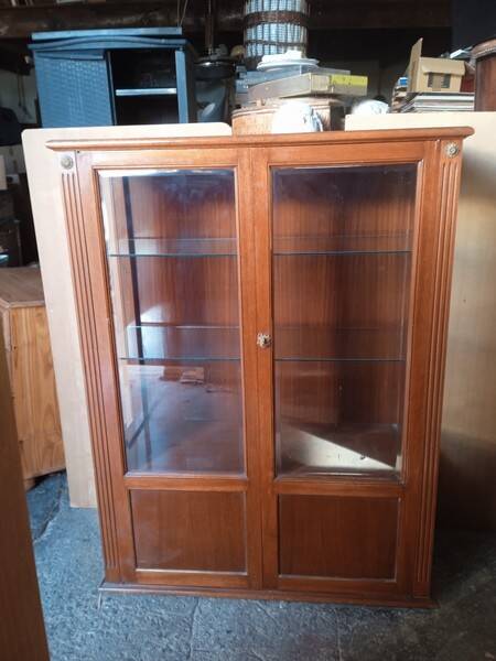 Empire display case 2 wooden doors, 1940/50s