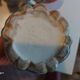 Antique iris flower vase in art deco style slip earthenware