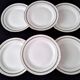 6 Flat plates in Chartres-sur-Cher porcelain, Limoges paste and enamel