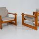 Paire de chaises longues modernes du milieu du siècle