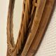 Vintage rattan tennis racket mirror
