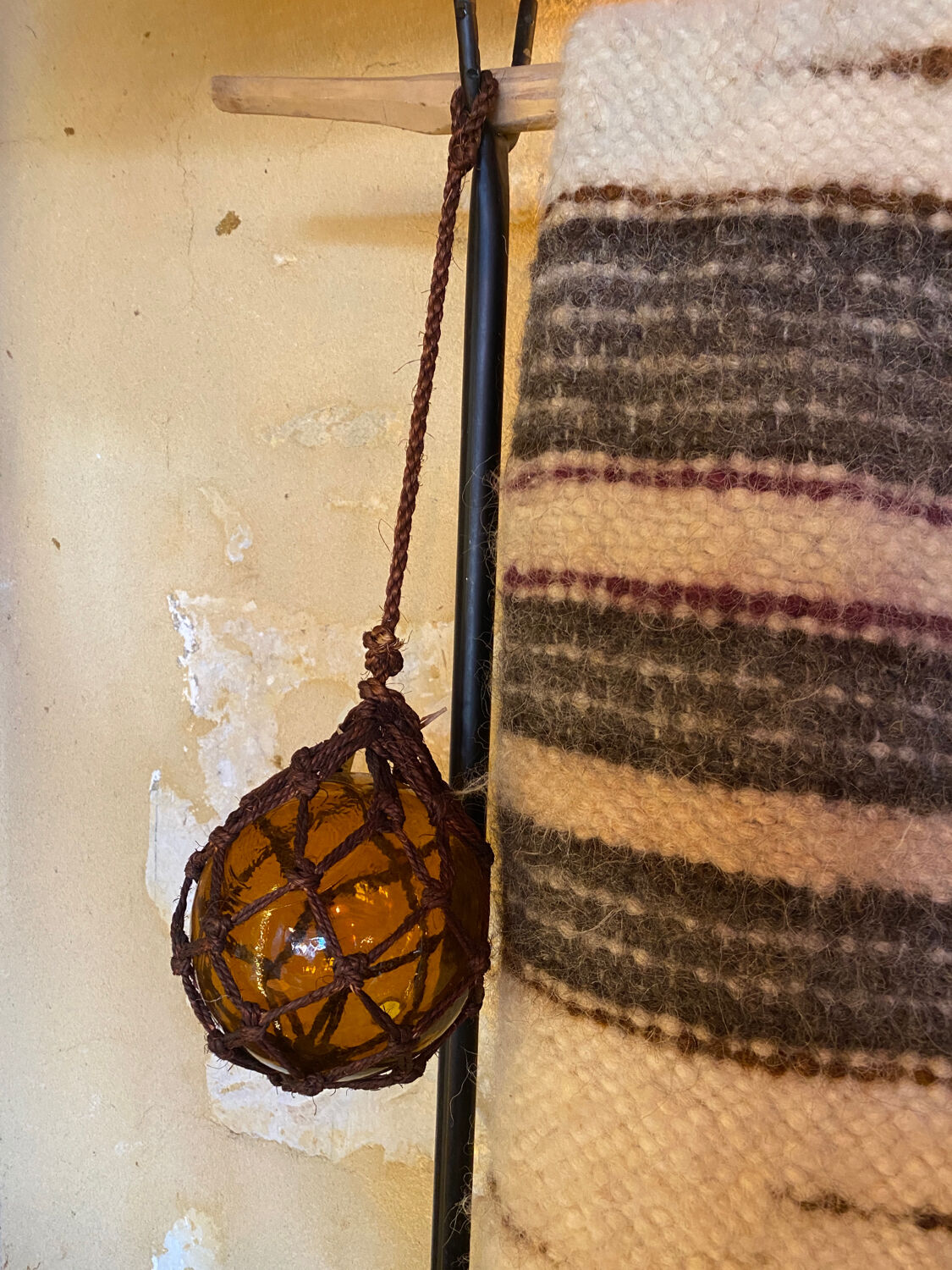 Amber blown glass float