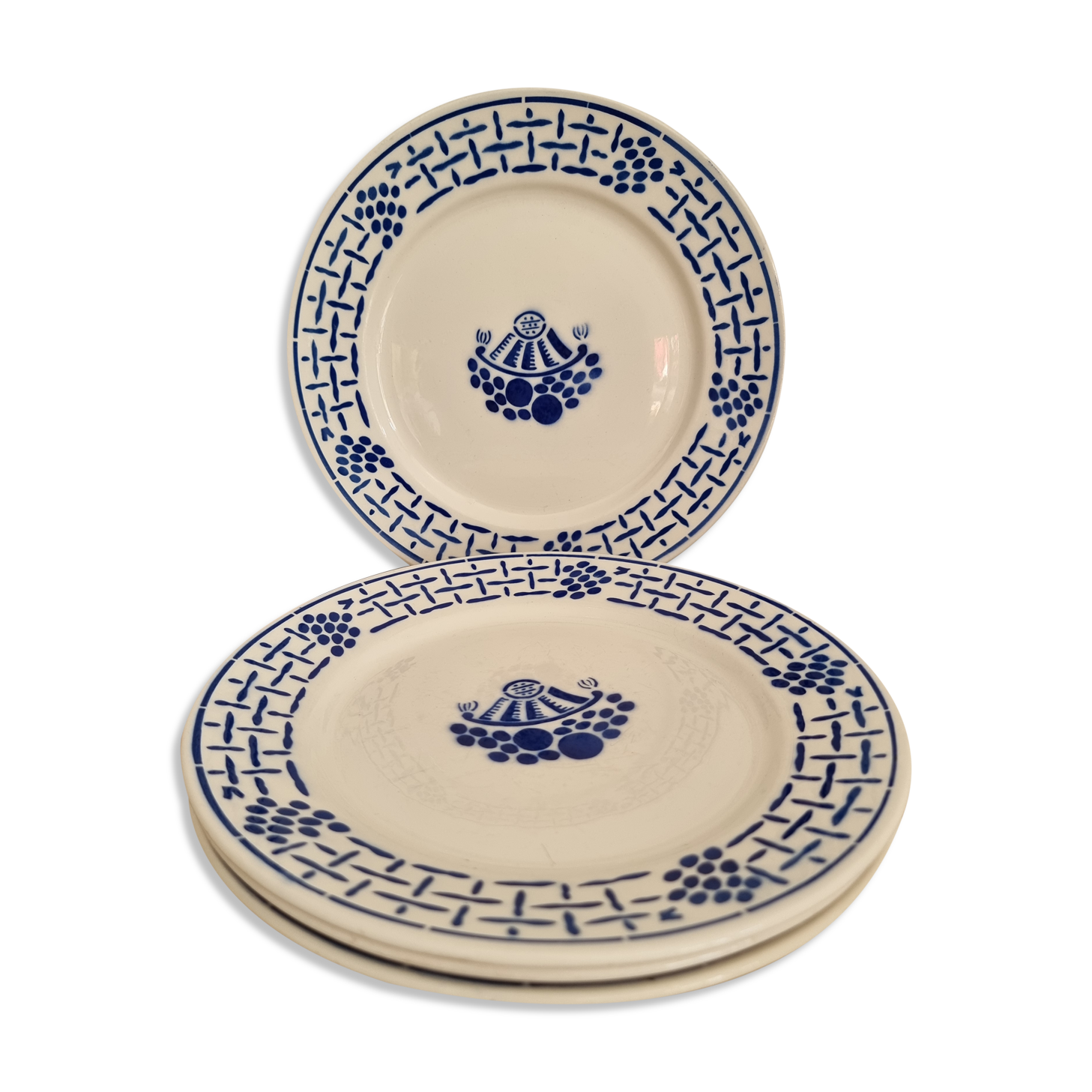 Set of 4 flat plates Treille Badonviller France