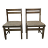 Paire de chaises en chêne par Guillerme et Chambron, vers 1960.