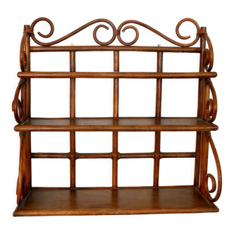 Rattan wall shelf/bookcase