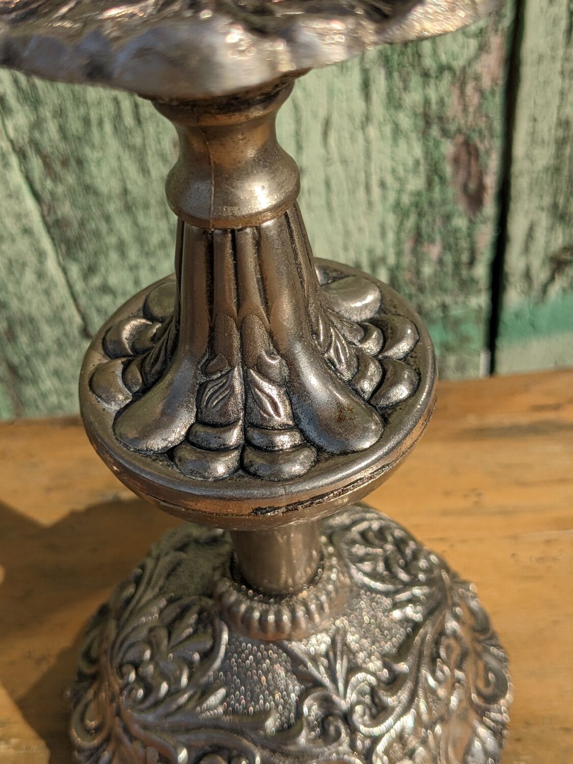Pair of silver candle holders