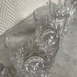 Set of five crystal whisky glasses