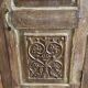 India. Bonnetière with a teak door finely carved by hand.