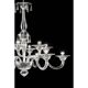 Chandelier en verre de Murano vénitien transparent élégant