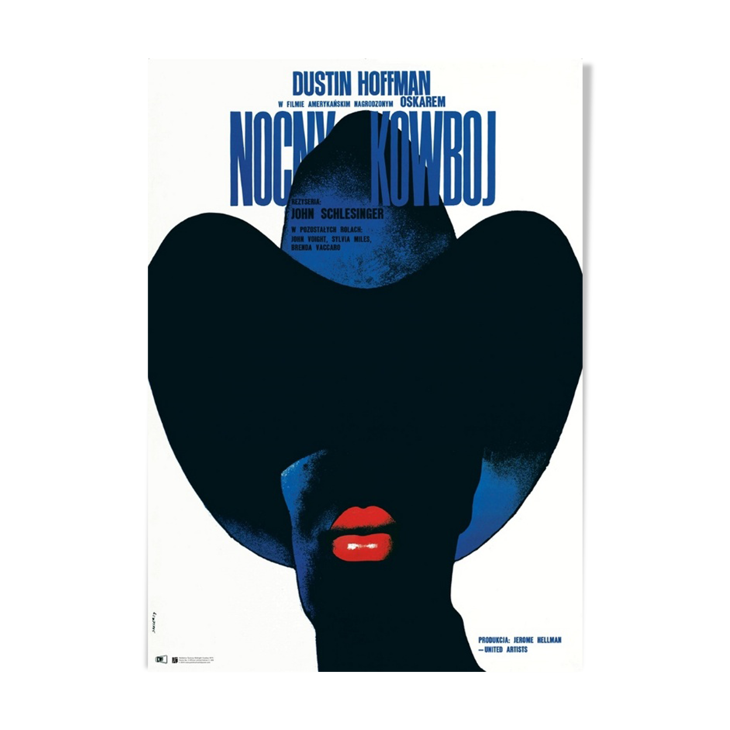 1973 "Midnight Cowboy" polish poster by Waldemar Swierzy, official reprint